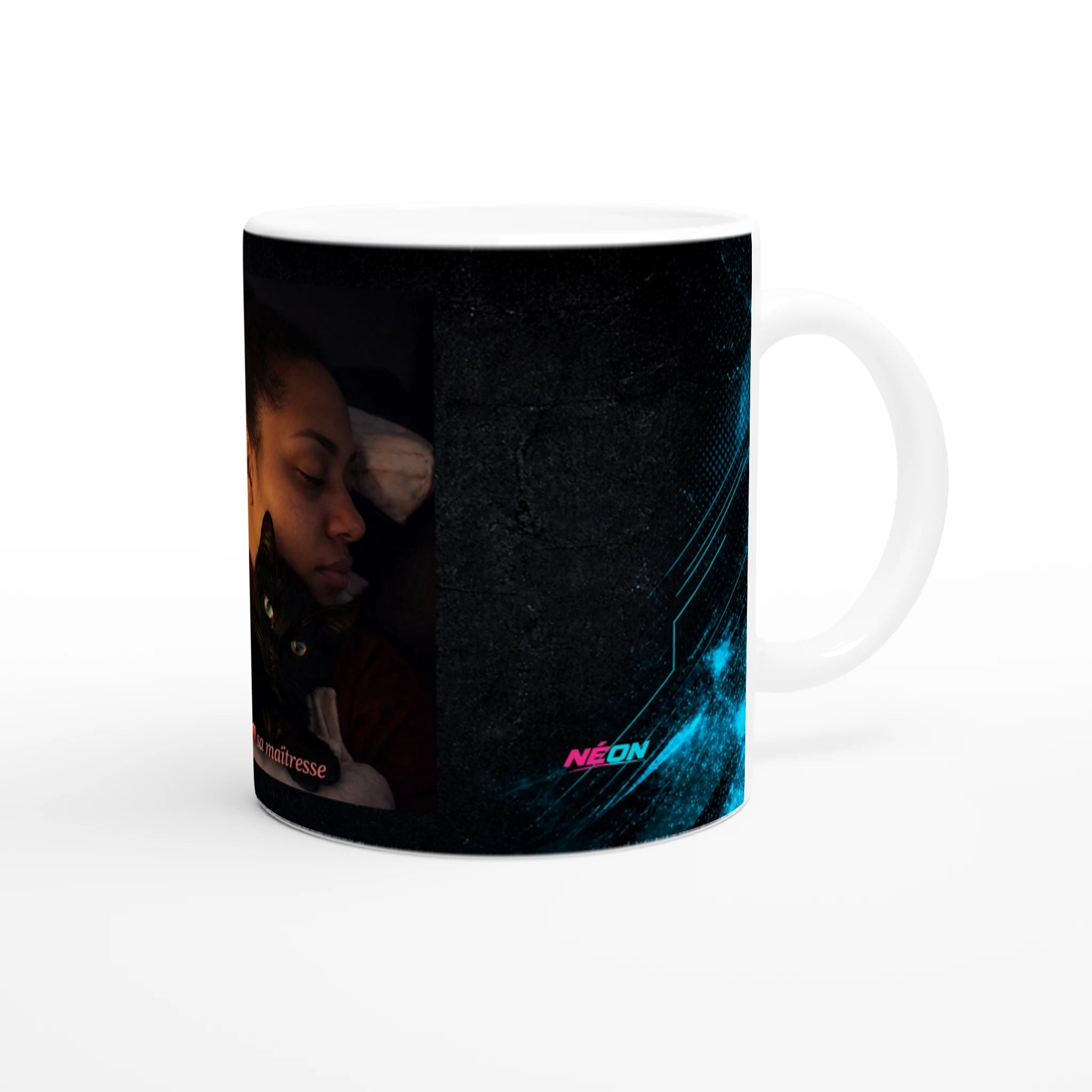 Mug personnalisé avec photo, idée cadeau design coloré NÉON
