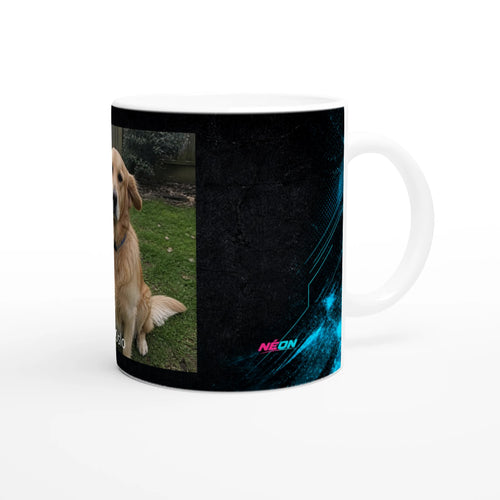 Mug personnalisé avec photo de chien ou chat et prénom, cadeau NÉON