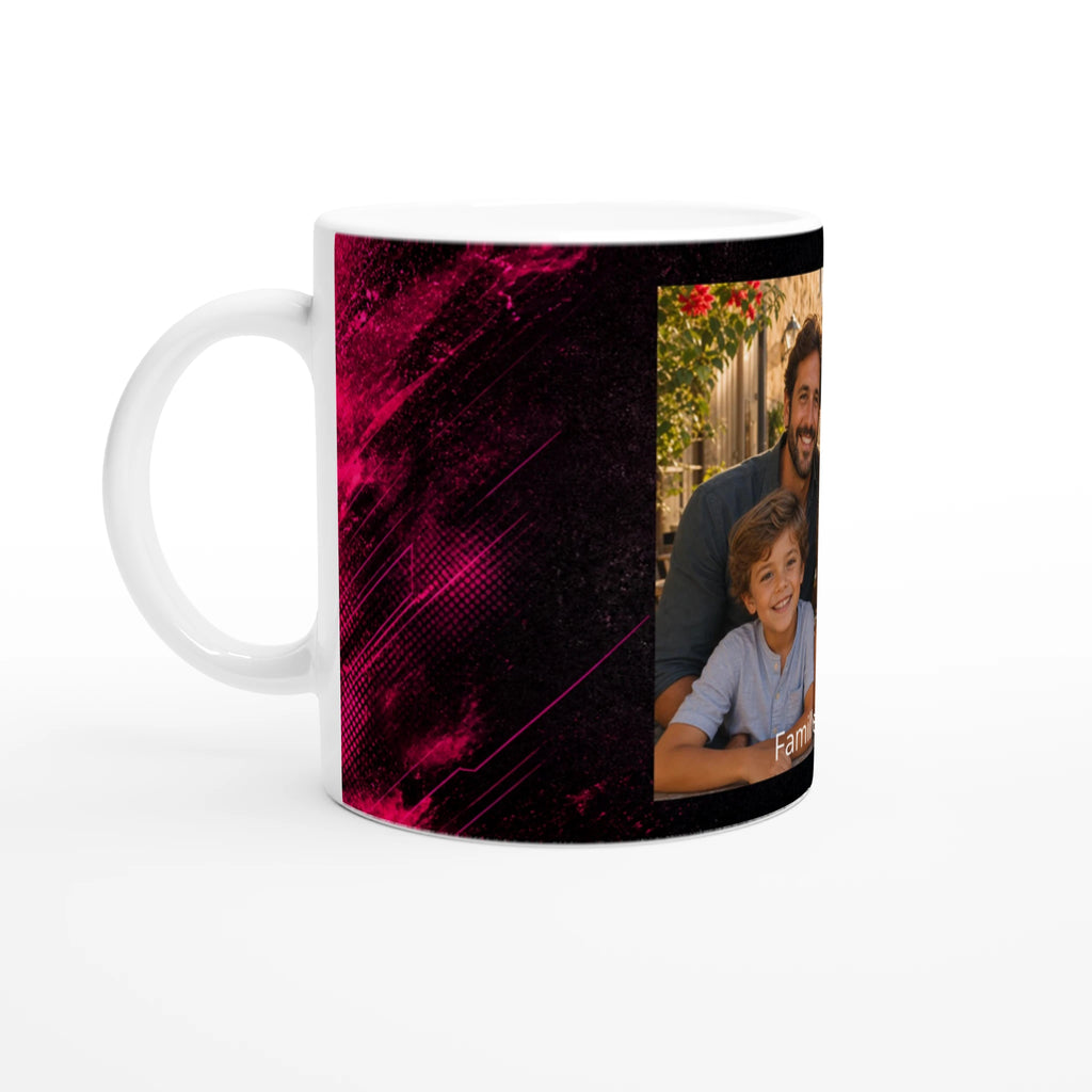 Mug personnalisé avec photo de famille et nom, cadeau NÉON