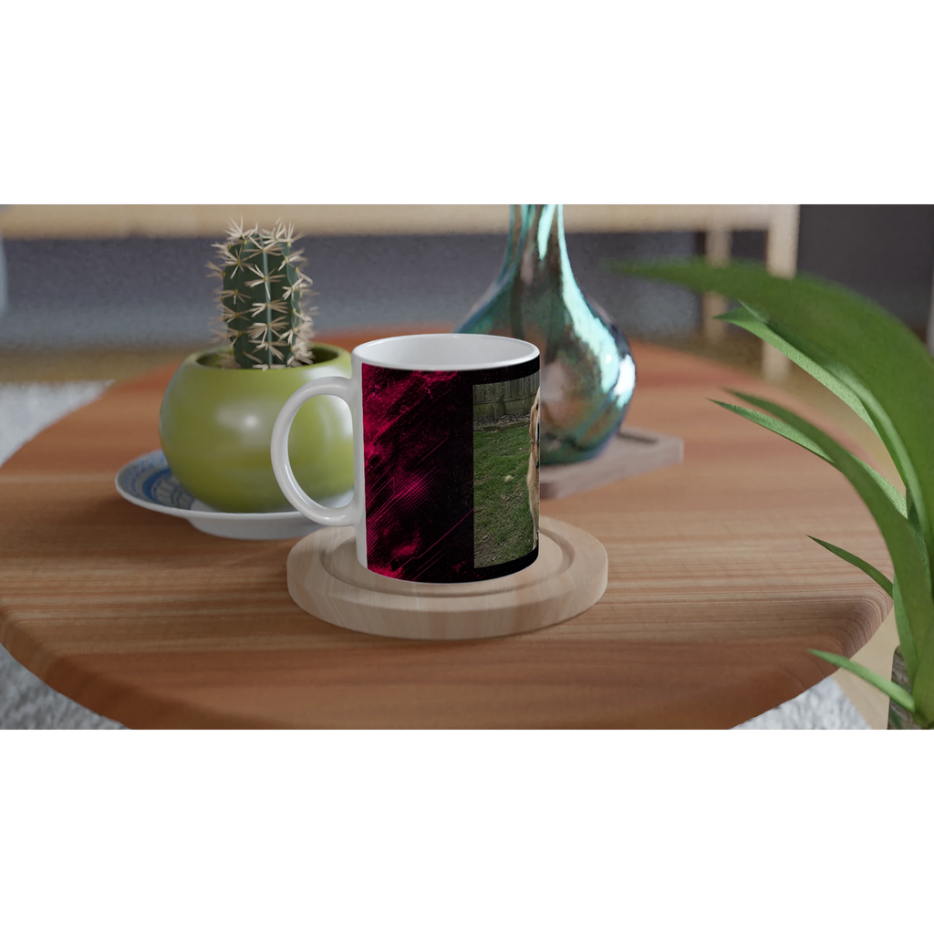 Mug personnalisé avec photo de chien ou chat et prénom, cadeau NÉON