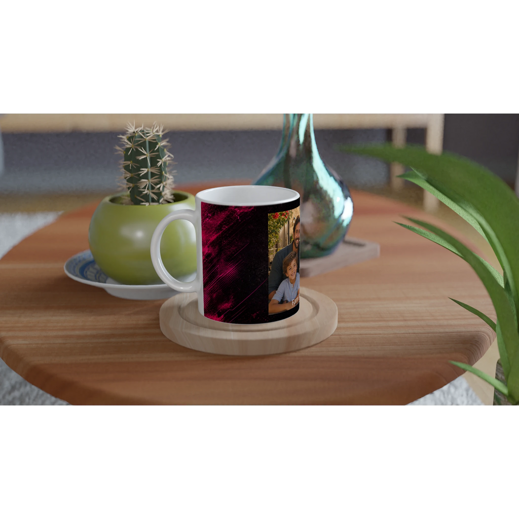 Mug personnalisé avec photo de famille et nom, cadeau NÉON