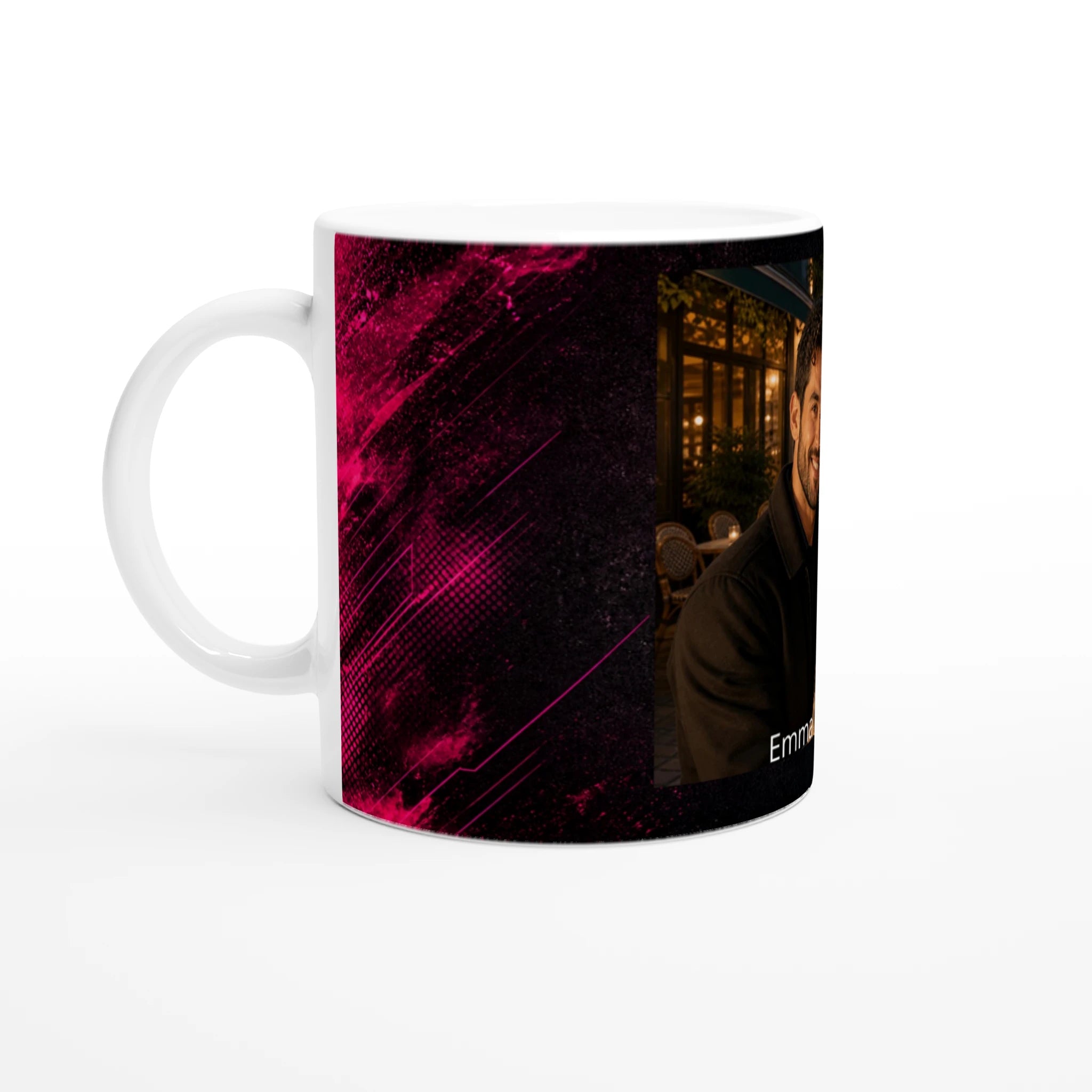 Mug personnalisé avec photo de couple et prénoms, cadeau romantique NÉON
