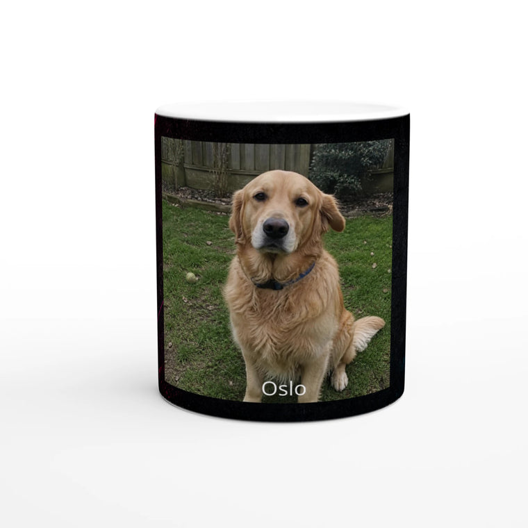 Mug personnalisé avec photo de chien ou chat et prénom, cadeau NÉON